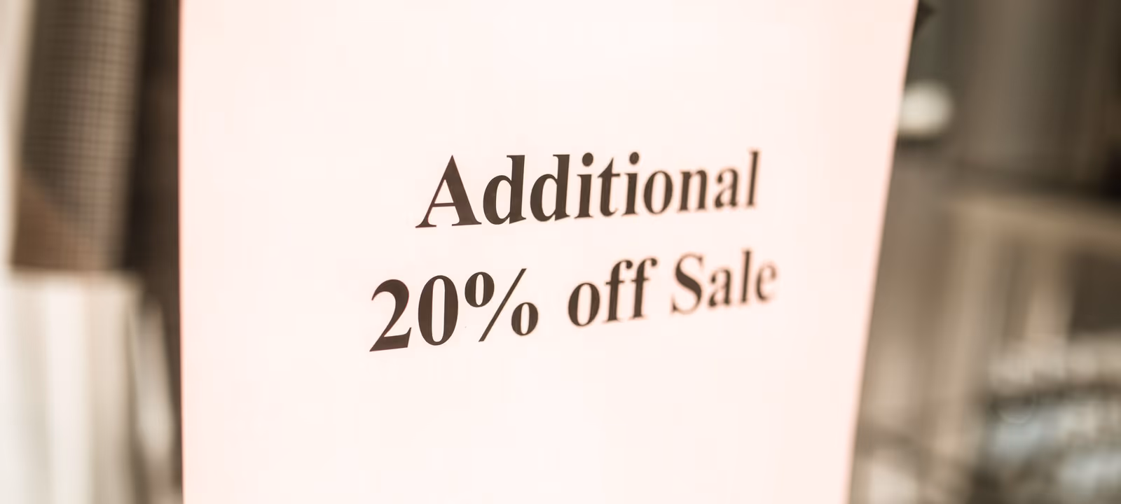 A close view of a printed price label on a counter surface