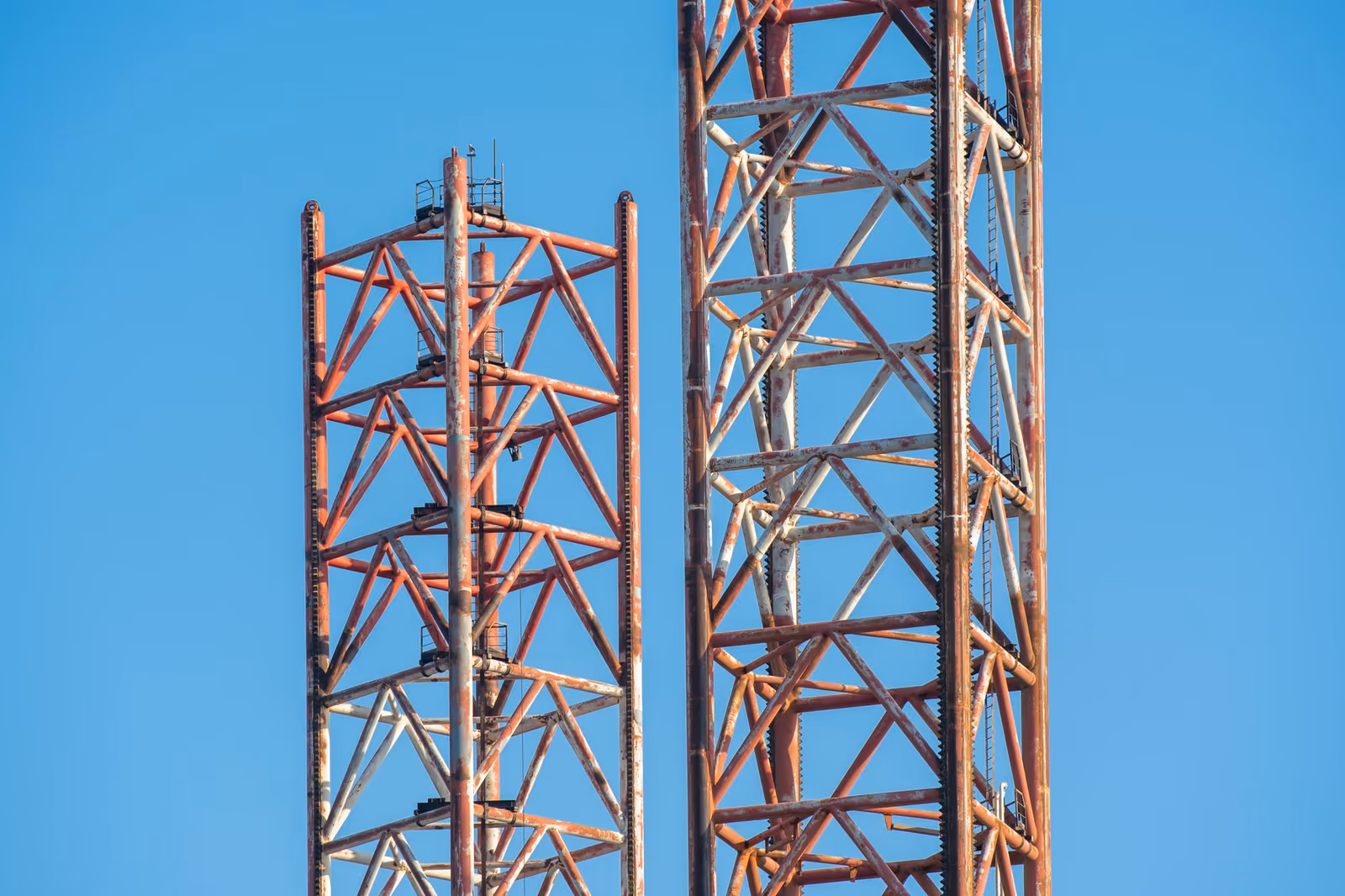 A tower crane above a site