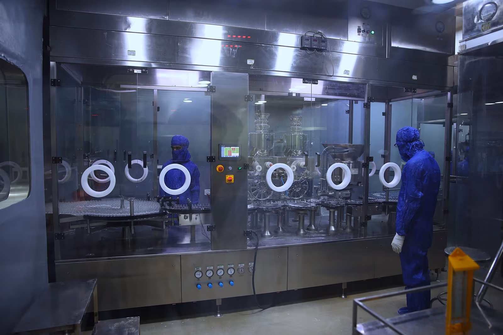 A sterile pharmaceutical production line