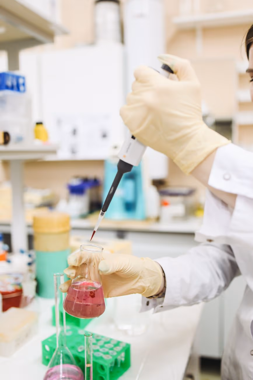 A technician working in a materials laboratory