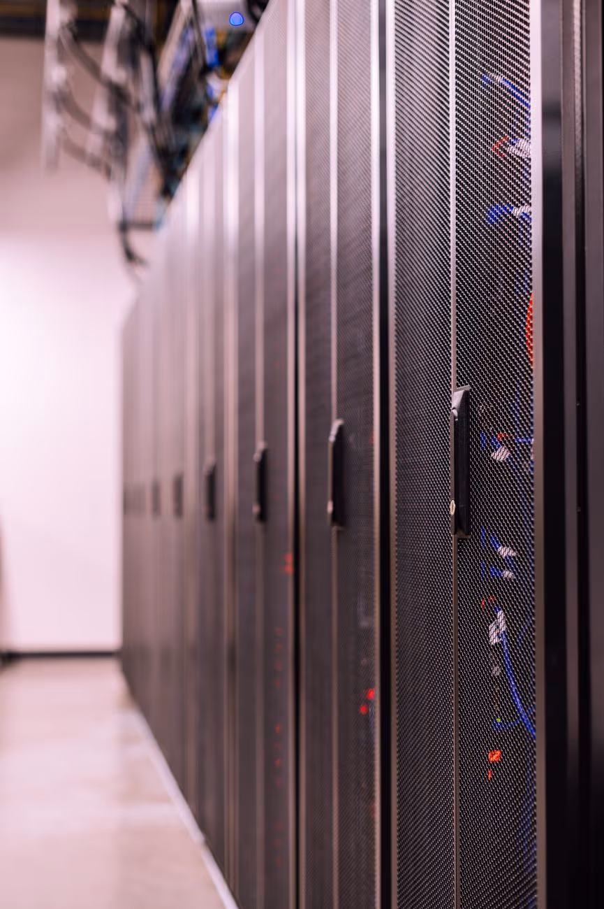 Network cabling in a server room