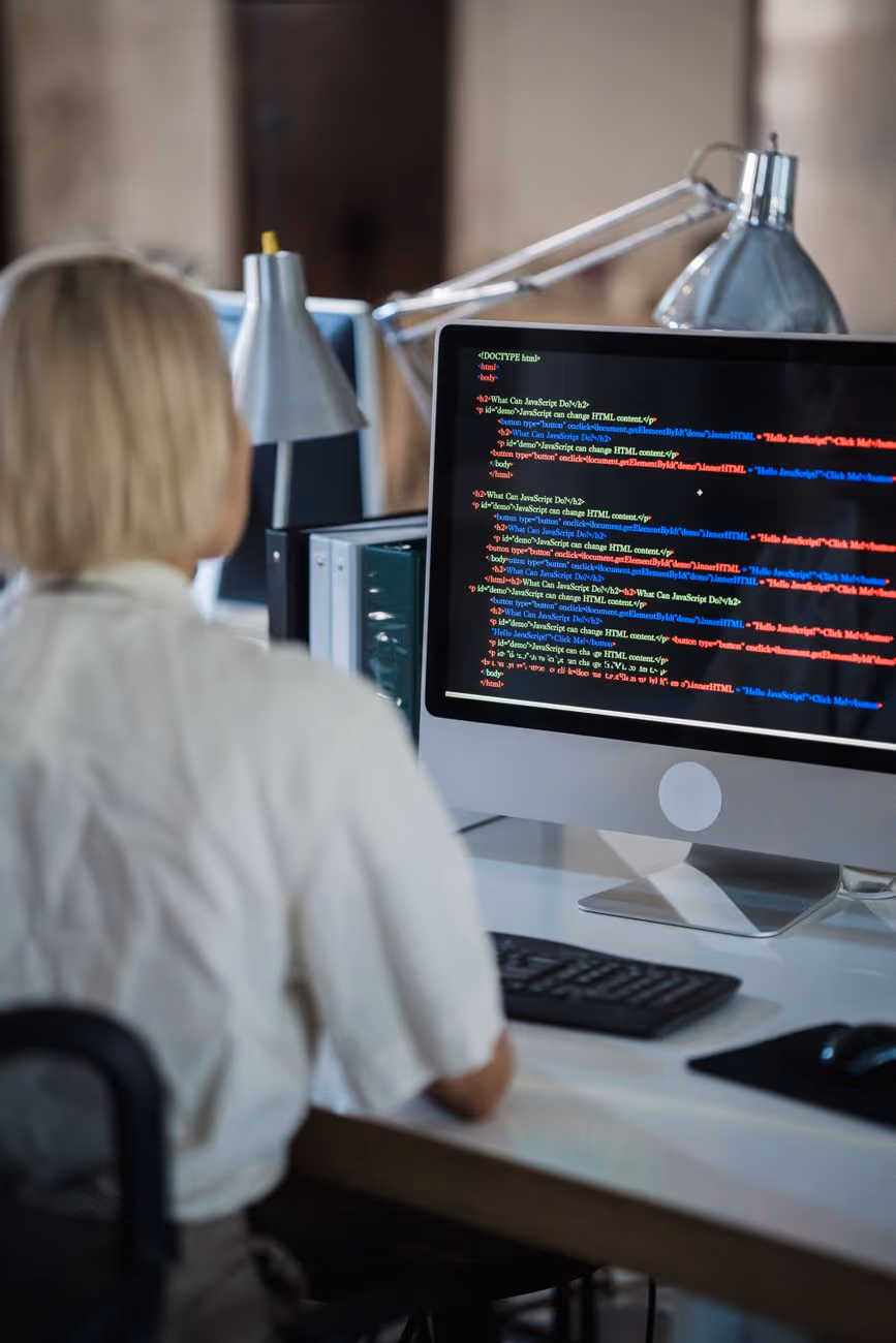 Code on a laptop screen