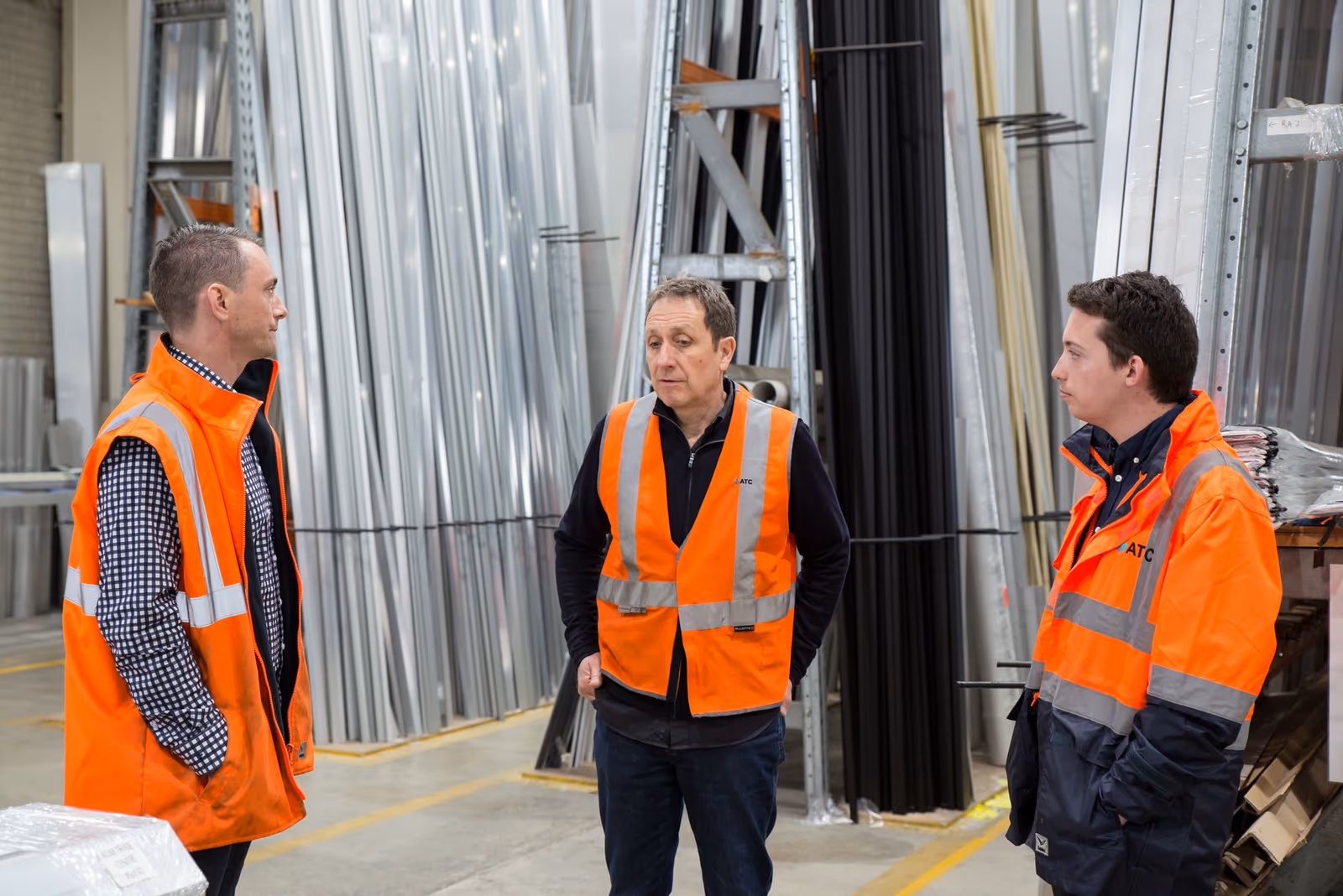An operations team on a site walkthrough