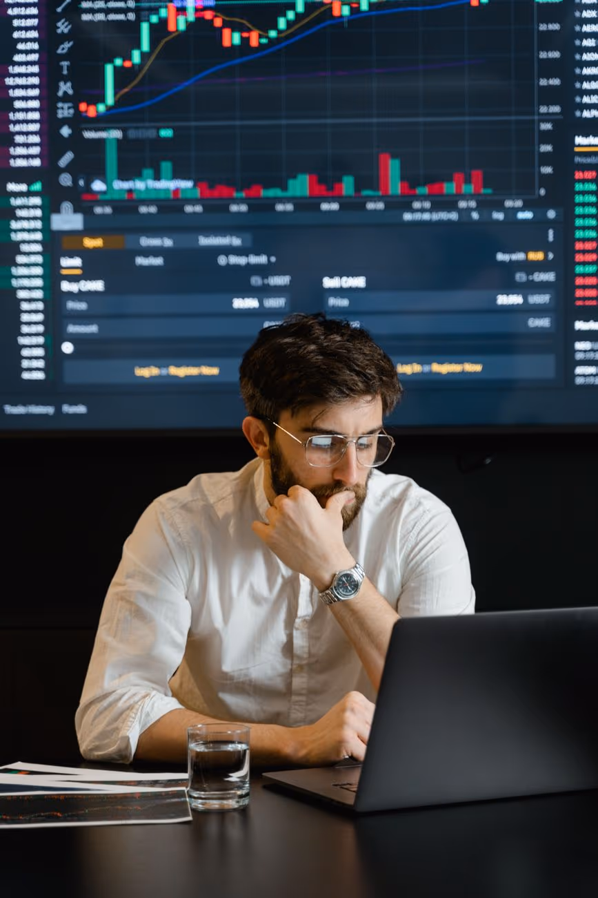 An intelligence analyst at work
