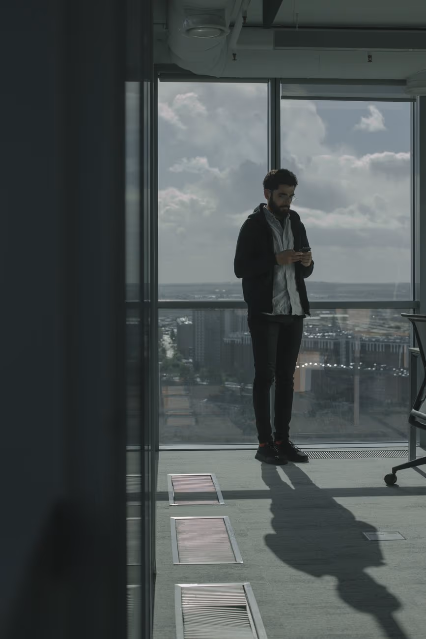 A planning session in a meeting room
