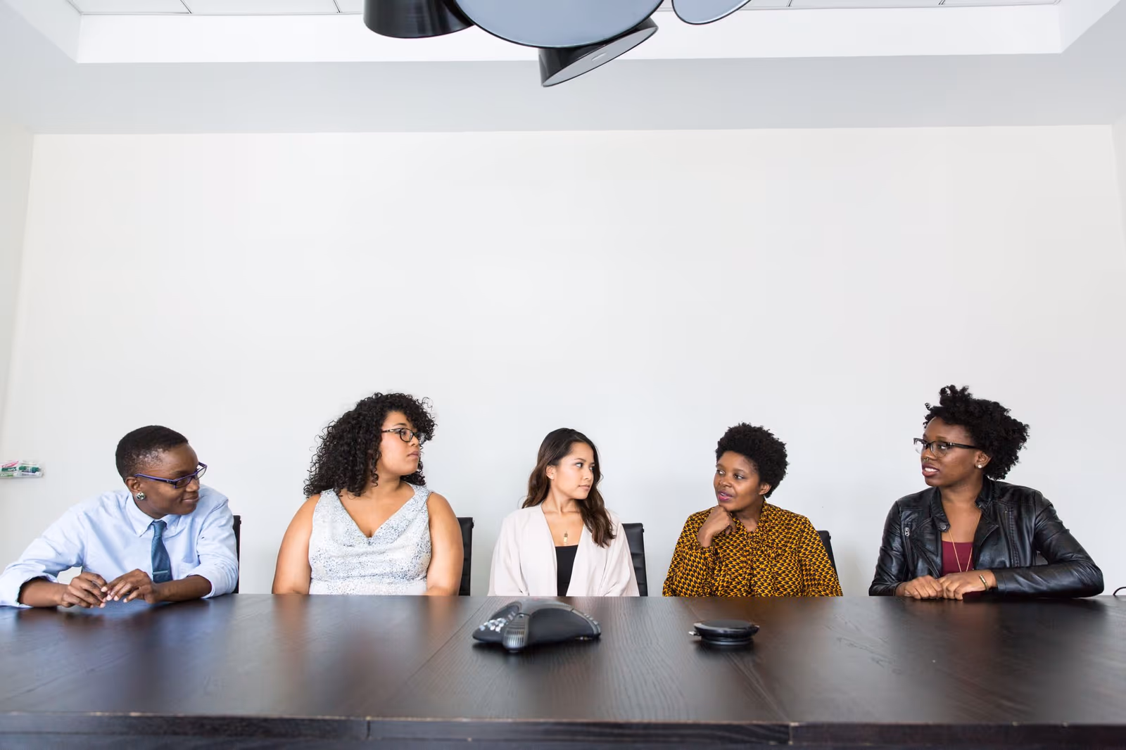 A corporate strategy team in a meeting