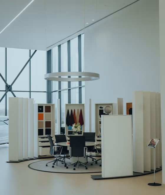 An open plan sales office
